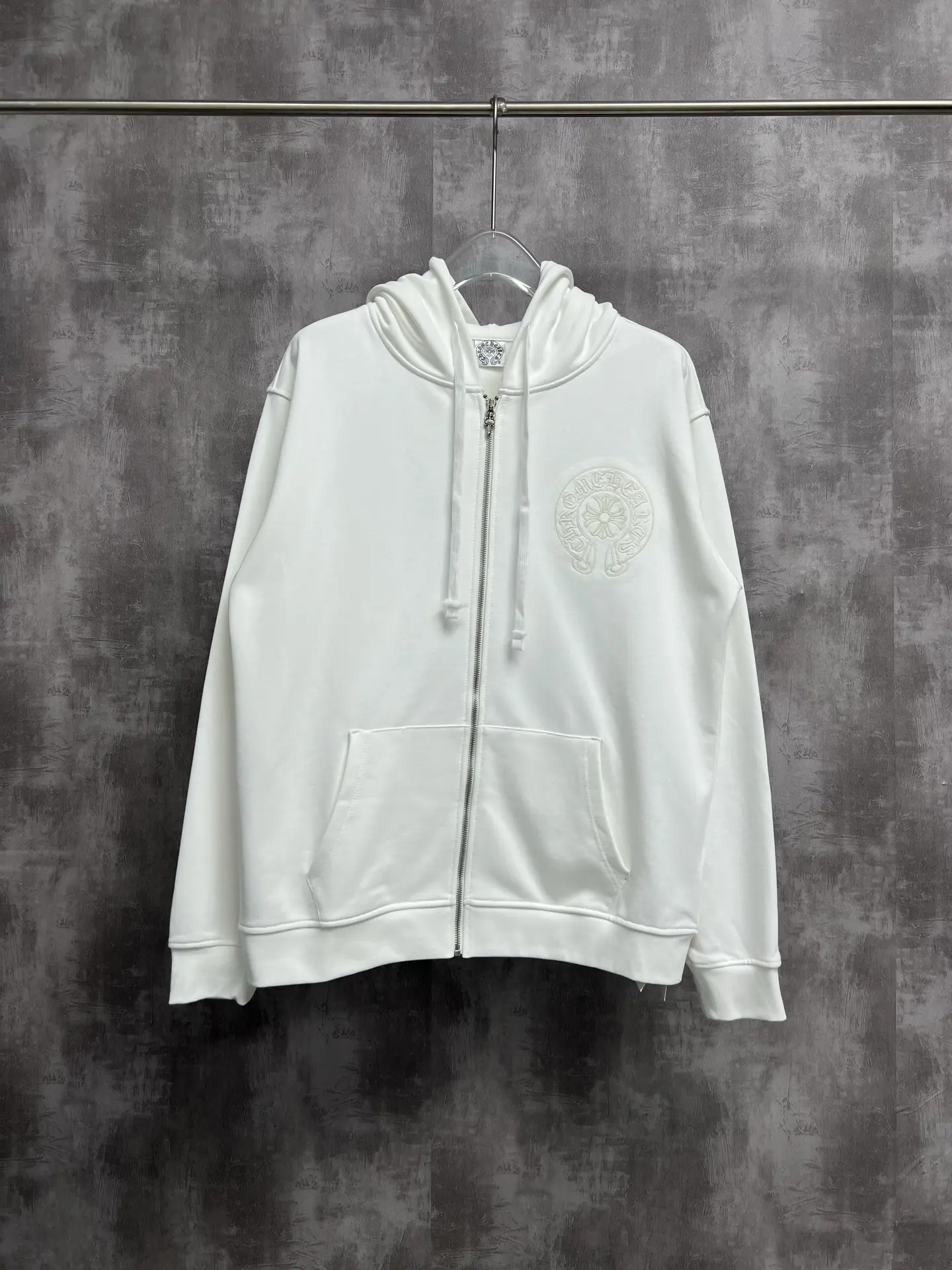Horseshoe Logo Embroidered Zip-Up Hoodie D23522746