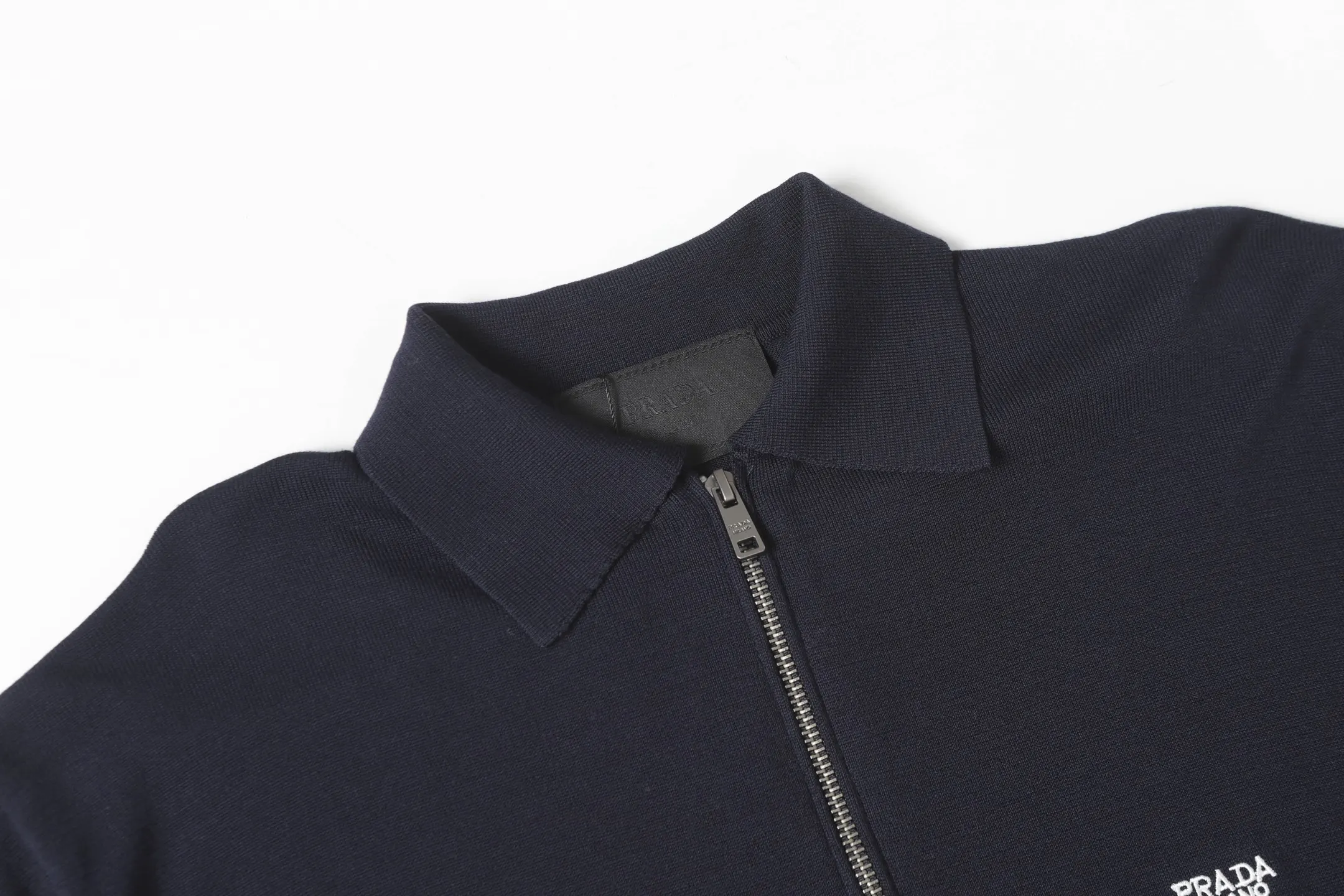 Logo-Embroidered Cashmere-Blend Knit Polo Shirt D10014126 — view 3