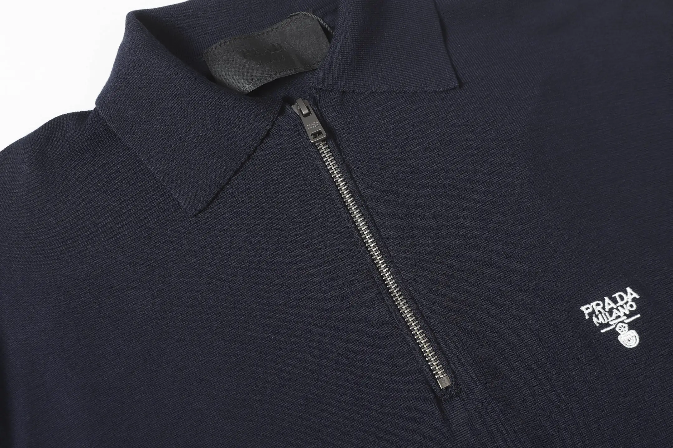 Logo-Embroidered Cashmere-Blend Knit Polo Shirt D10014126 — view 7