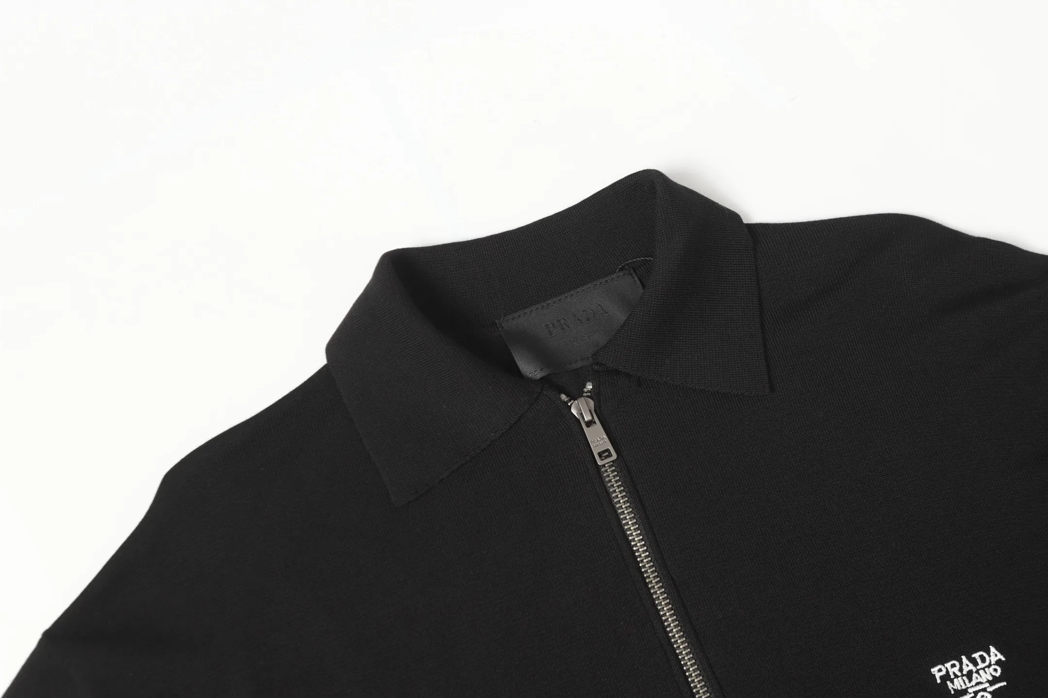 Logo-Embroidered Cashmere-Blend Knit Polo Shirt D10014127 — view 3