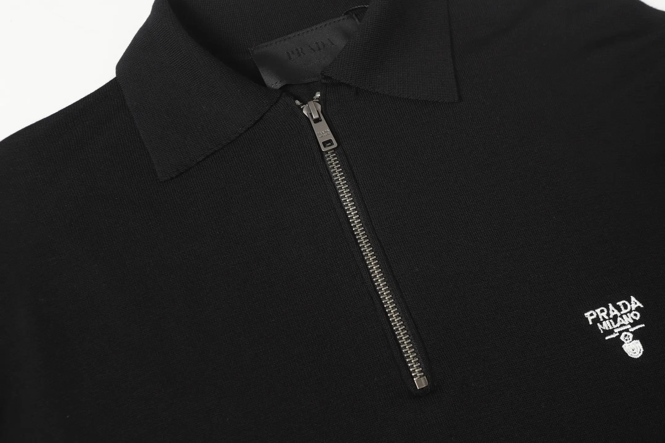 Logo-Embroidered Cashmere-Blend Knit Polo Shirt D10014127 — view 6