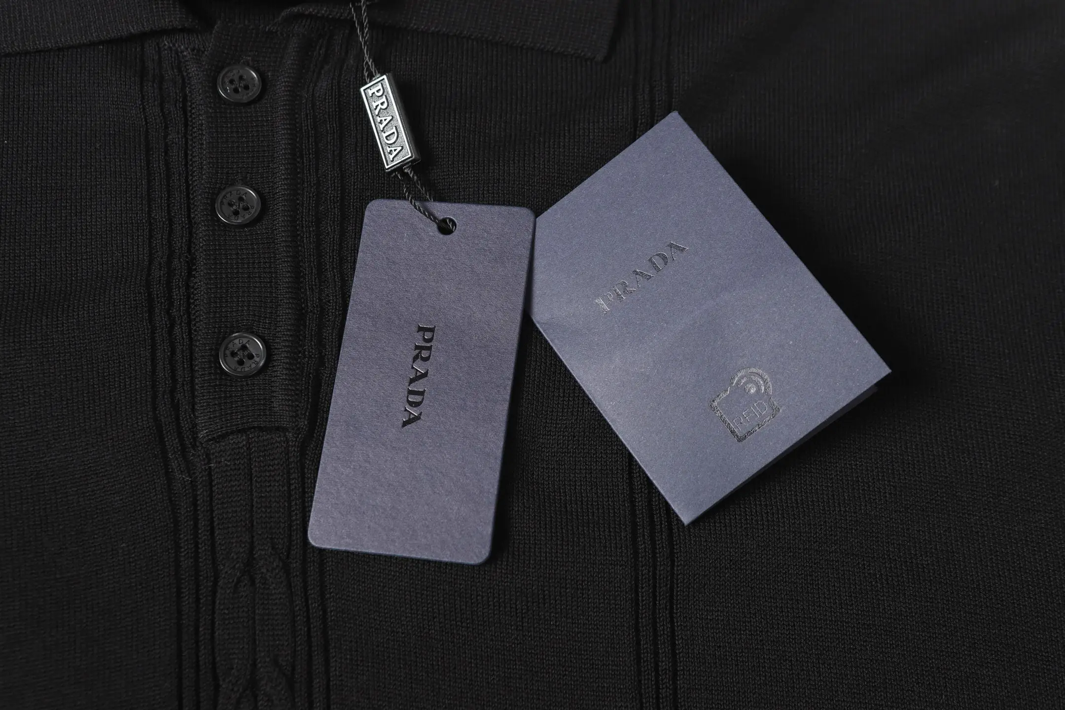 Cashmere-Blend Knit Polo Shirt D10014123 — view 6