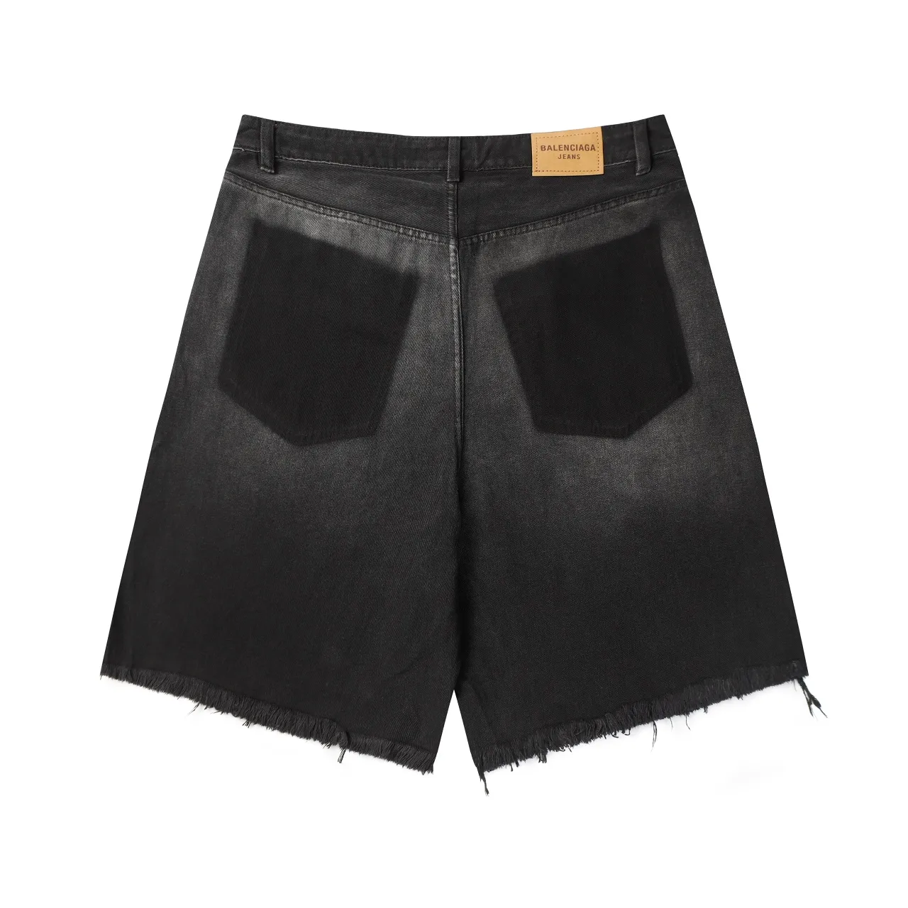 Distressed Frayed Denim Shorts D21519934 — view 2