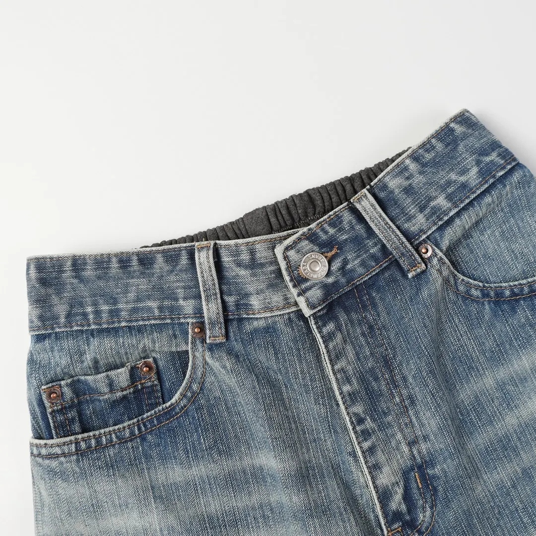 Logo-Print Wide-Leg Hybrid Jeans D23021849 — view 4