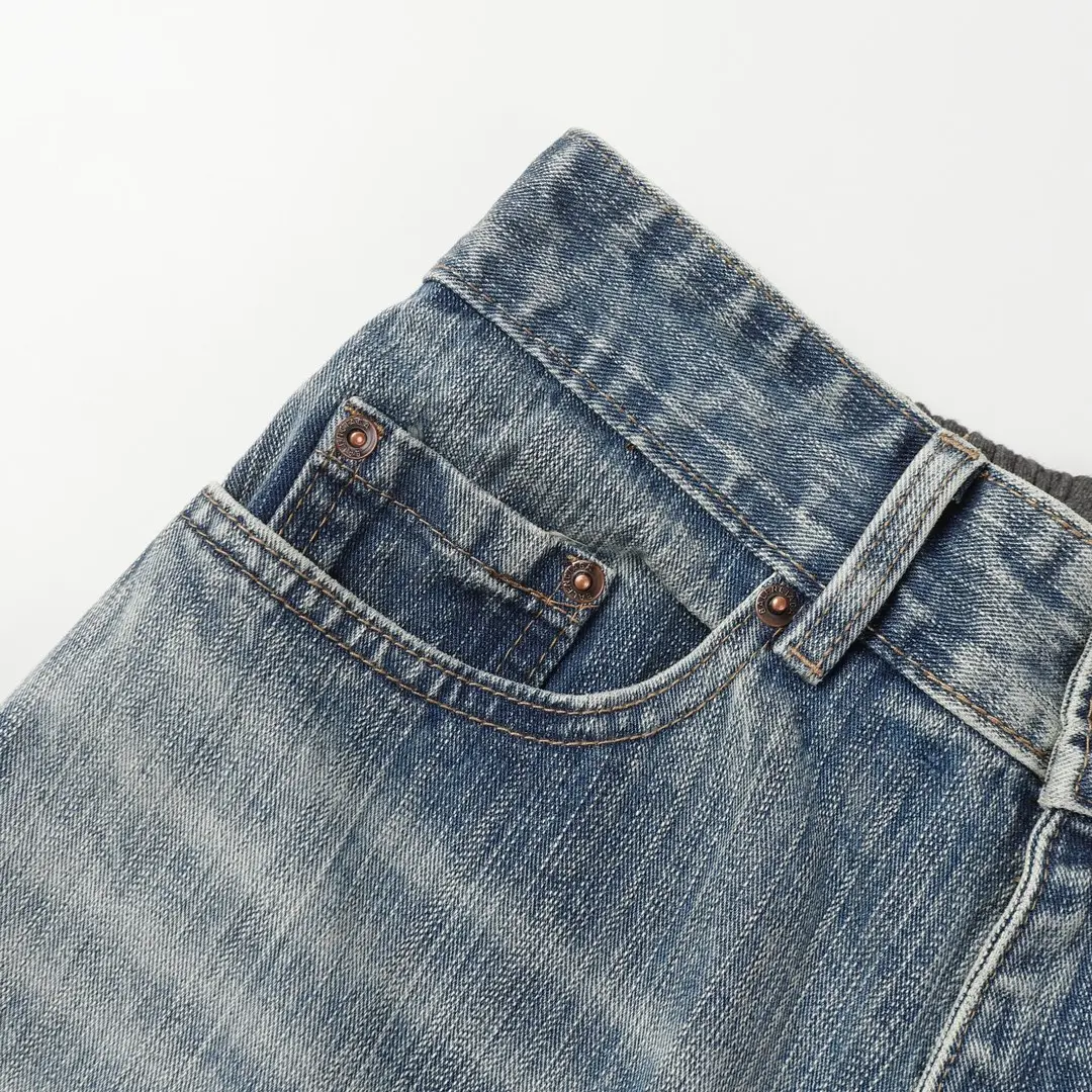 Logo-Print Wide-Leg Hybrid Jeans D23021849 — view 6
