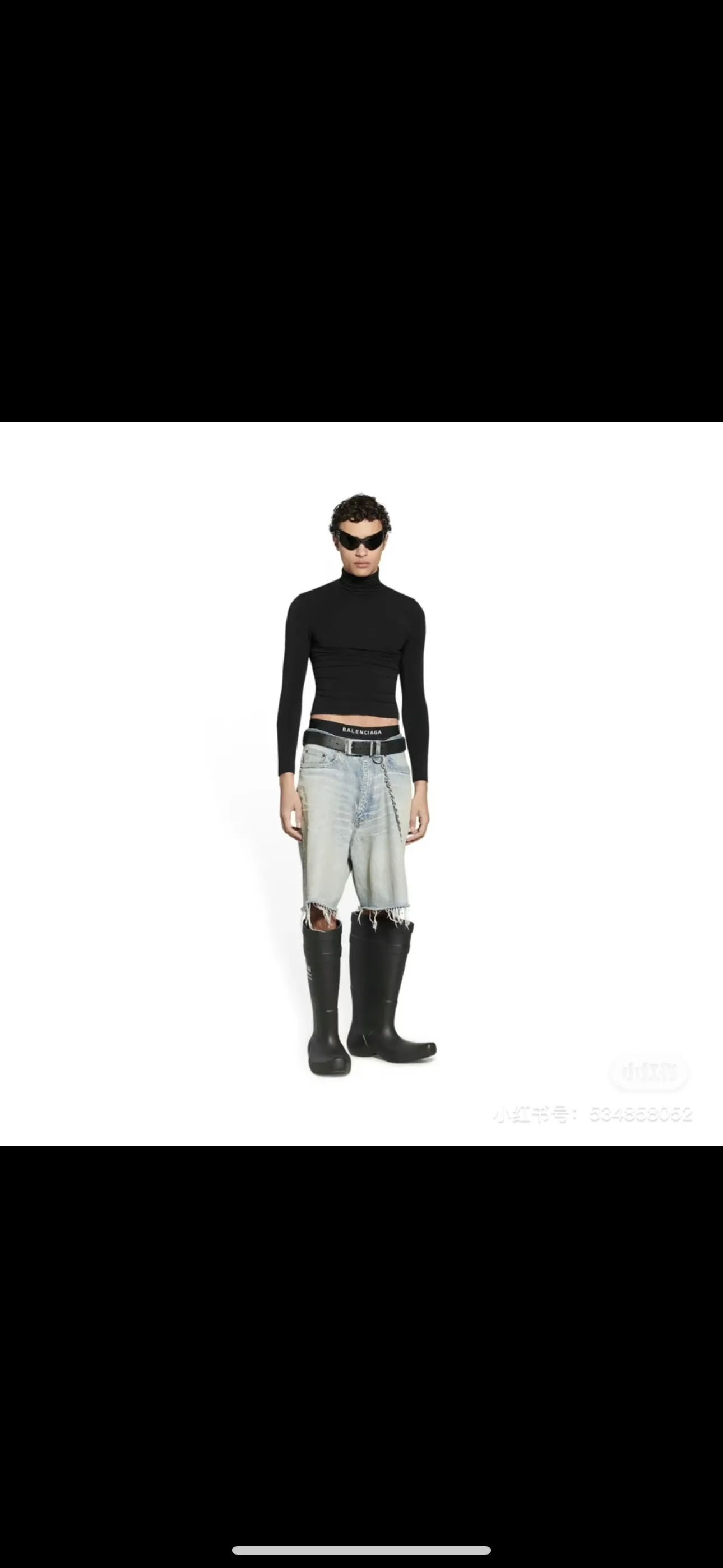 Baggy Washed Denim Shorts D21519929 — view 5