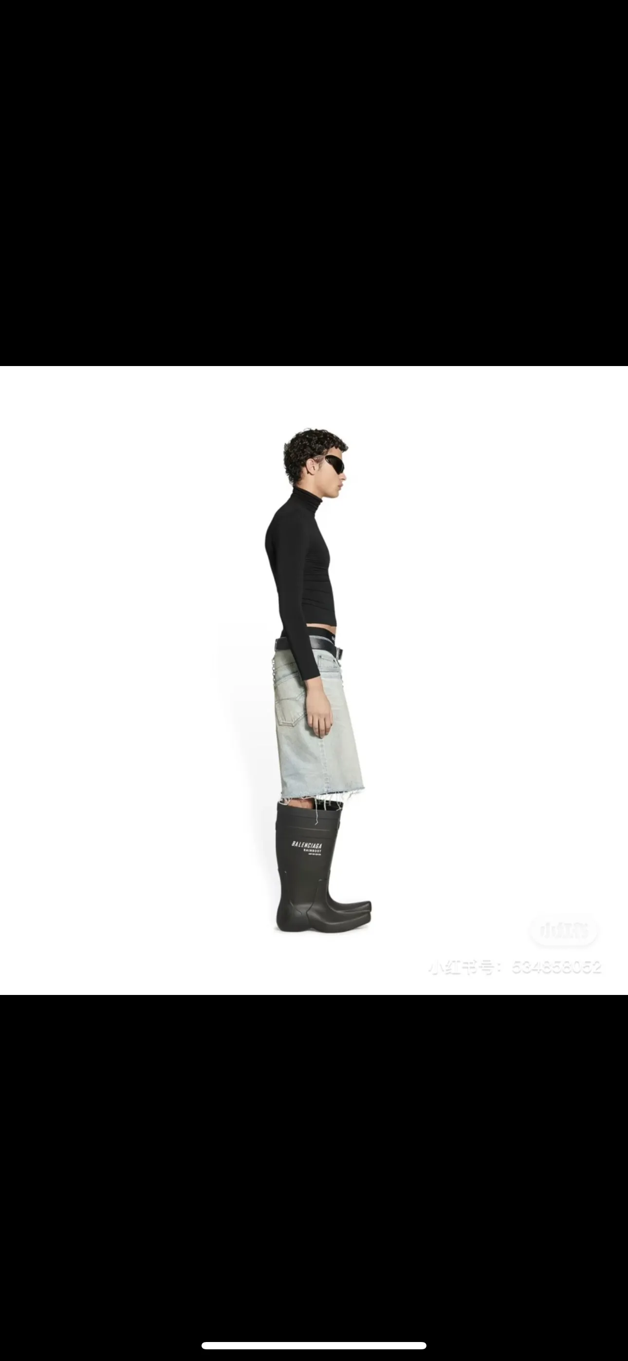 Baggy Washed Denim Shorts D21519929 — view 6