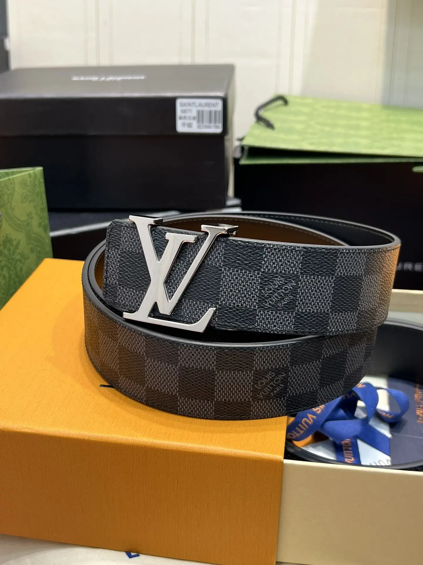 Louis Vuitton Damier Graphite Reversible Belt D30517963