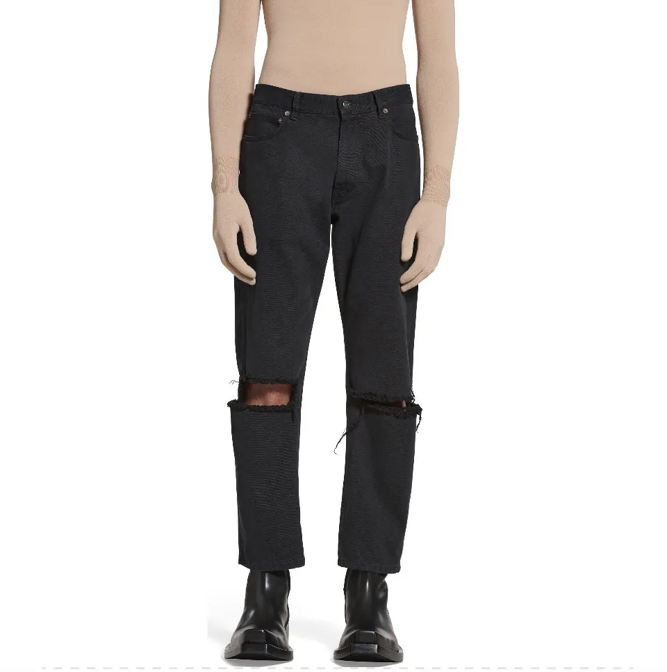 Busted Knee Straight-Leg Jeans D20021846 — view 3