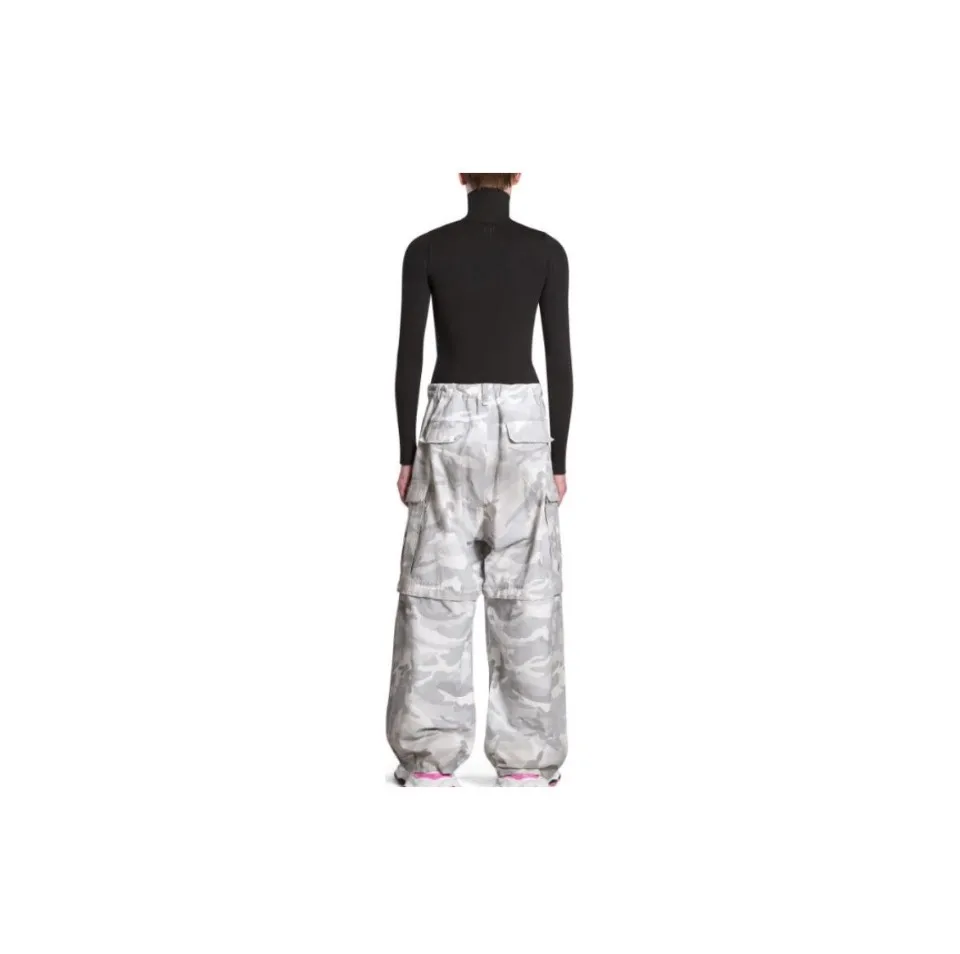 Balenciaga Hand-Painted Camouflage Cargo Trousers D23521845 — view 10