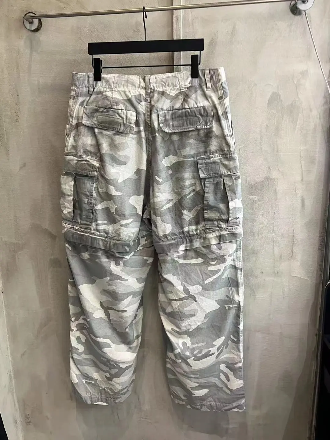 Balenciaga Hand-Painted Camouflage Cargo Trousers D23521845 — view 18
