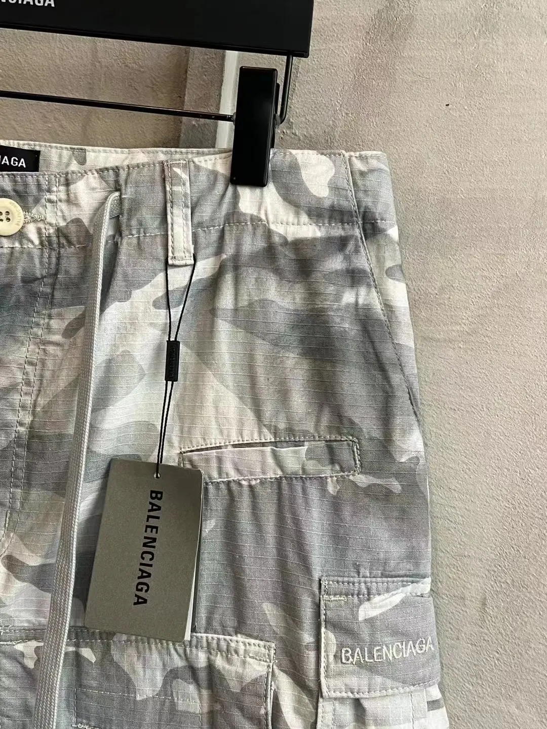 Balenciaga Hand-Painted Camouflage Cargo Trousers D23521845 — view 20