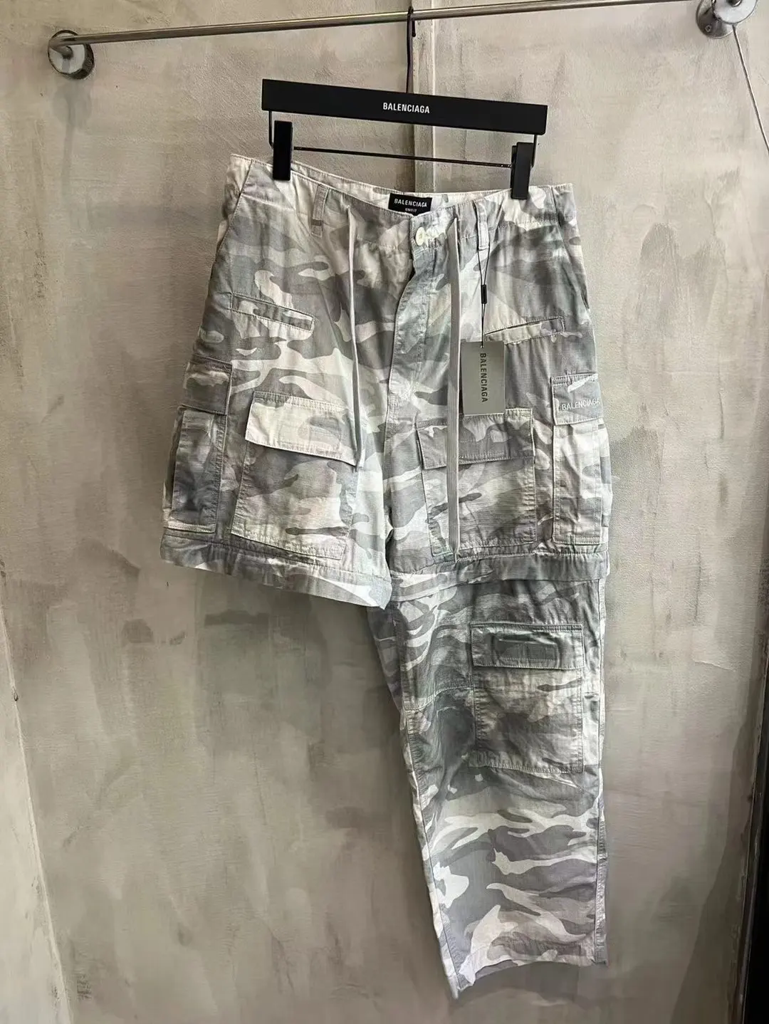 Balenciaga Hand-Painted Camouflage Cargo Trousers D23521845 — view 23