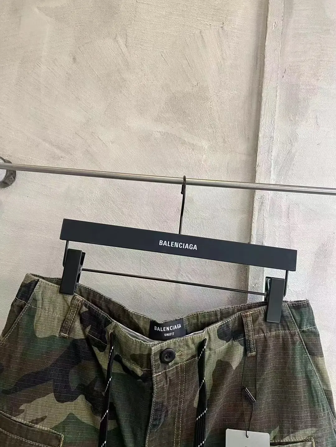 Balenciaga Hand-Painted Camouflage Cargo Trousers D23521845 — view 28