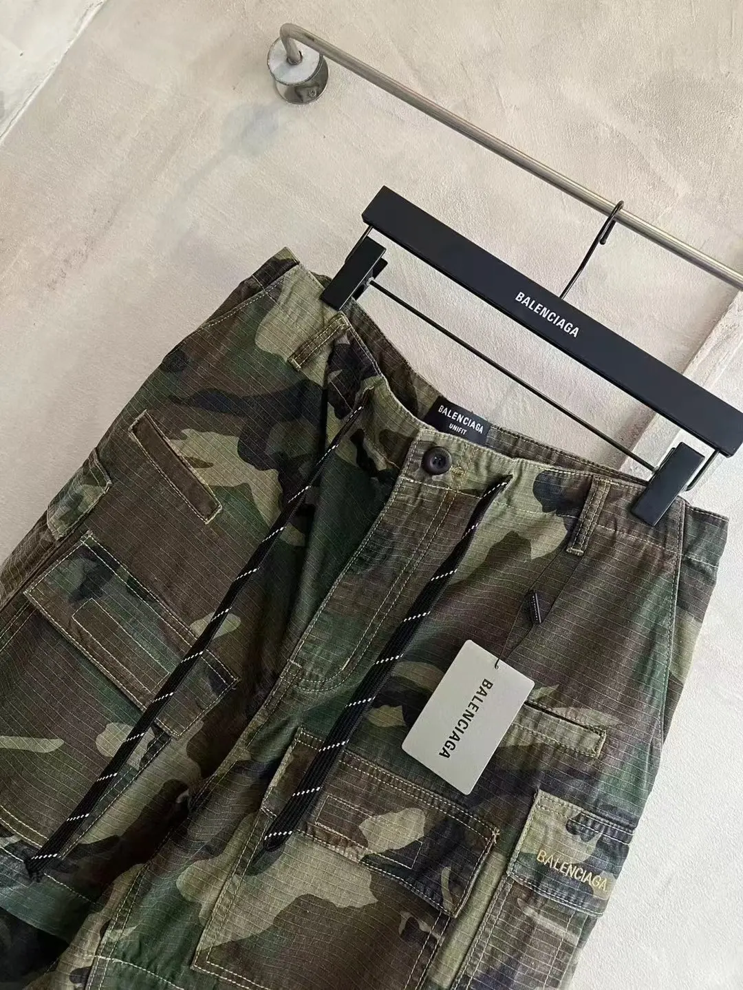 Balenciaga Hand-Painted Camouflage Cargo Trousers D23521845 — view 29