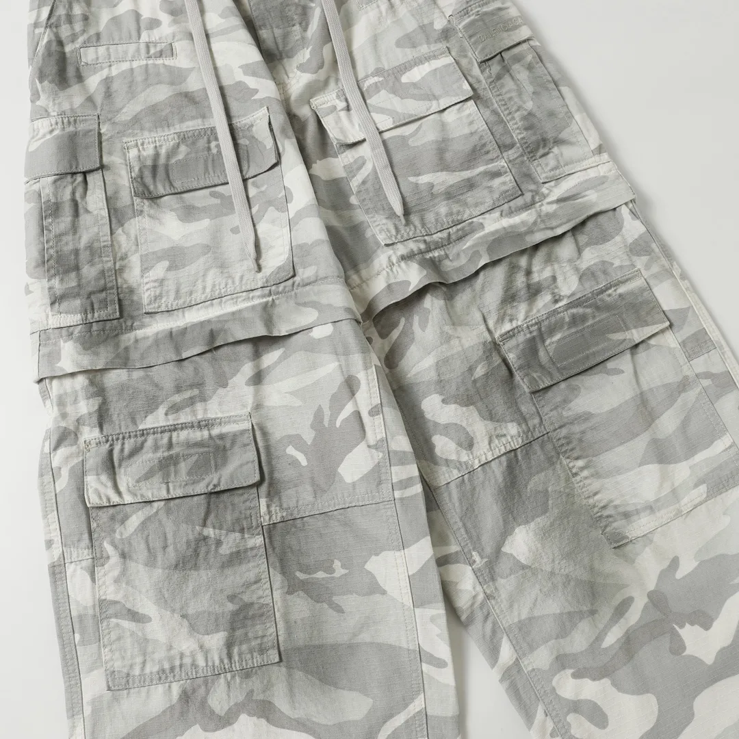 Balenciaga Hand-Painted Camouflage Cargo Trousers D23521845 — view 40