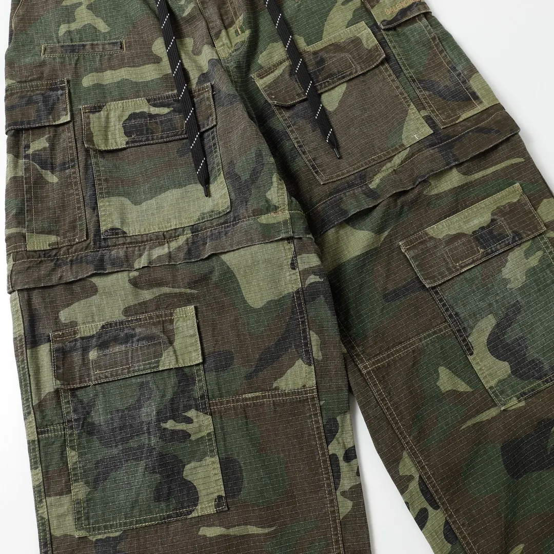 Balenciaga Hand-Painted Camouflage Cargo Trousers D23521845 — view 44