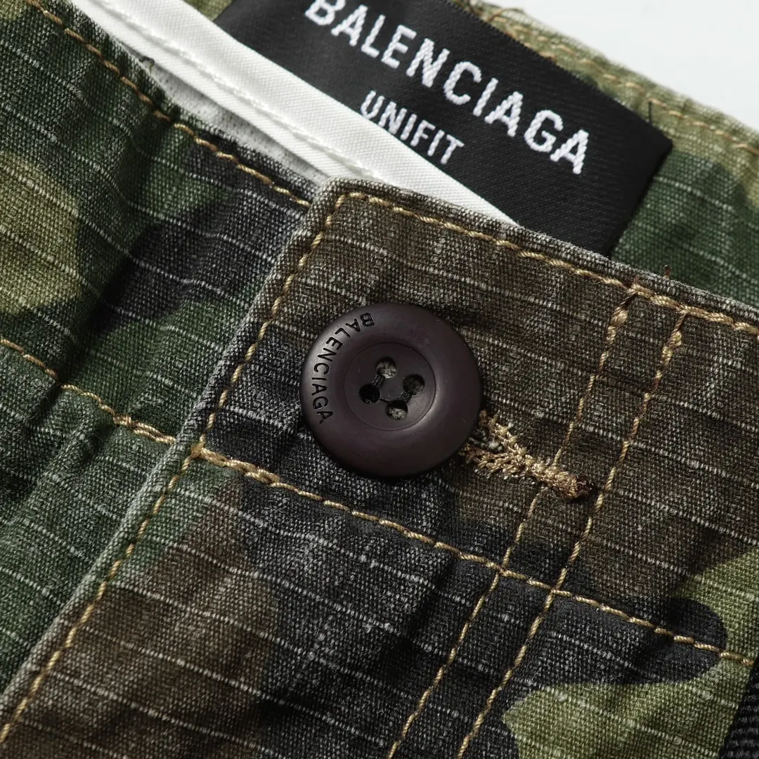 Balenciaga Hand-Painted Camouflage Cargo Trousers D23521845 — view 46