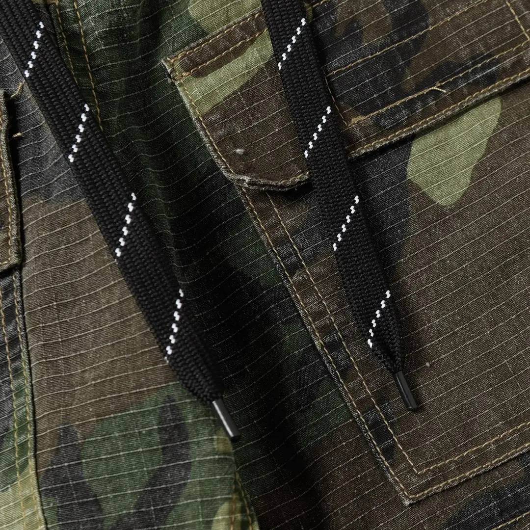 Balenciaga Hand-Painted Camouflage Cargo Trousers D23521845 — view 48