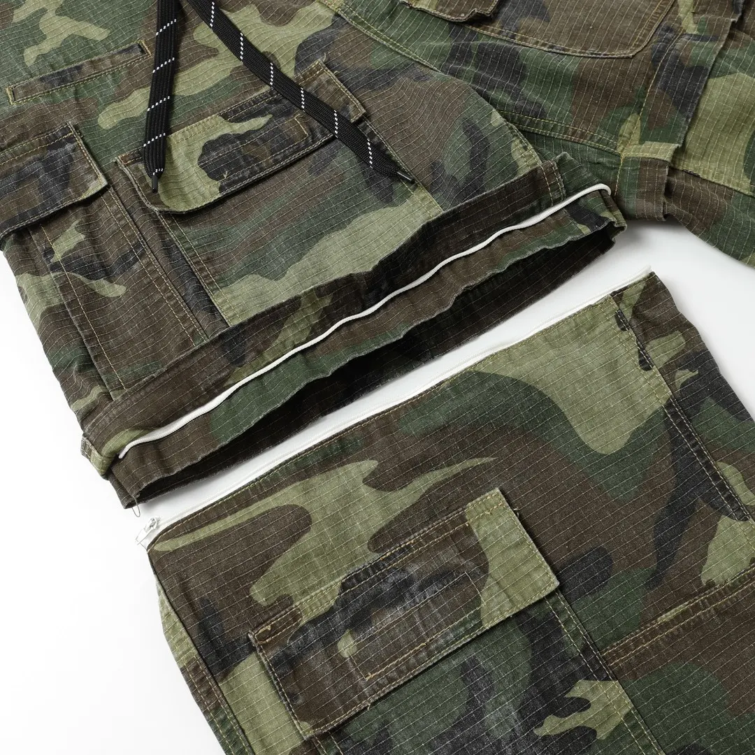 Balenciaga Hand-Painted Camouflage Cargo Trousers D23521845 — view 49