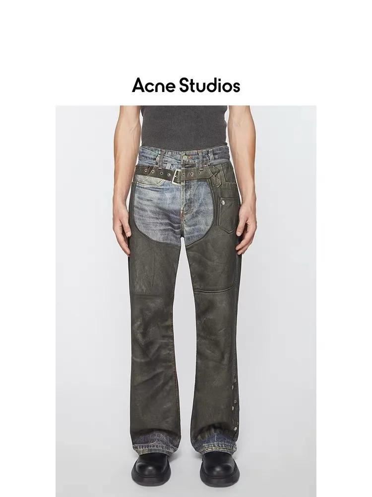 3D Digital Print Wide-Leg Jeans D25019927 — view 7