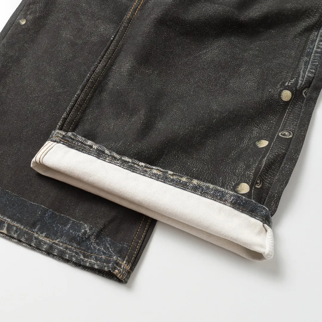 3D Digital Print Wide-Leg Jeans D25019927 — view 13
