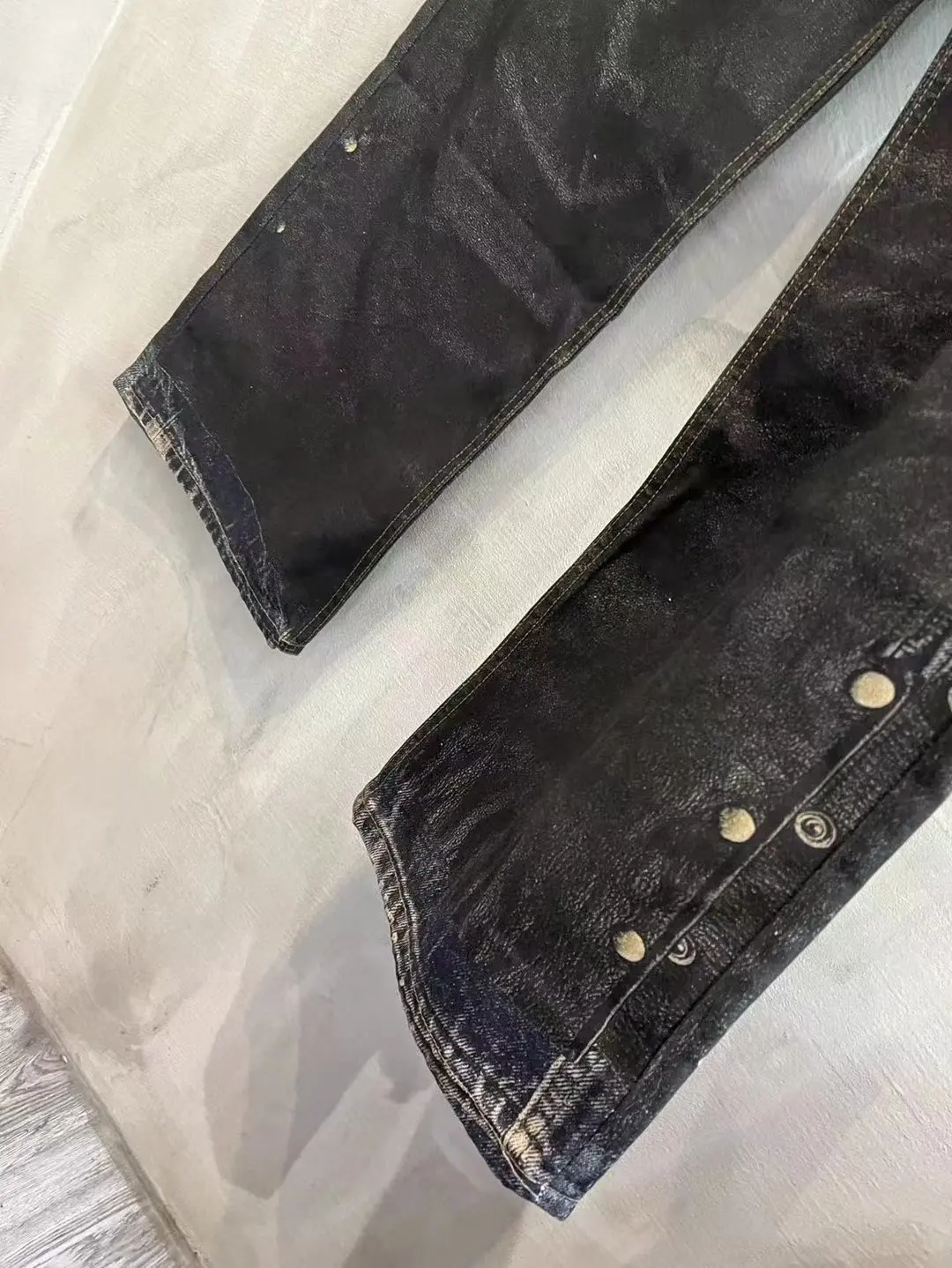 3D Digital Print Wide-Leg Jeans D25019927 — view 24