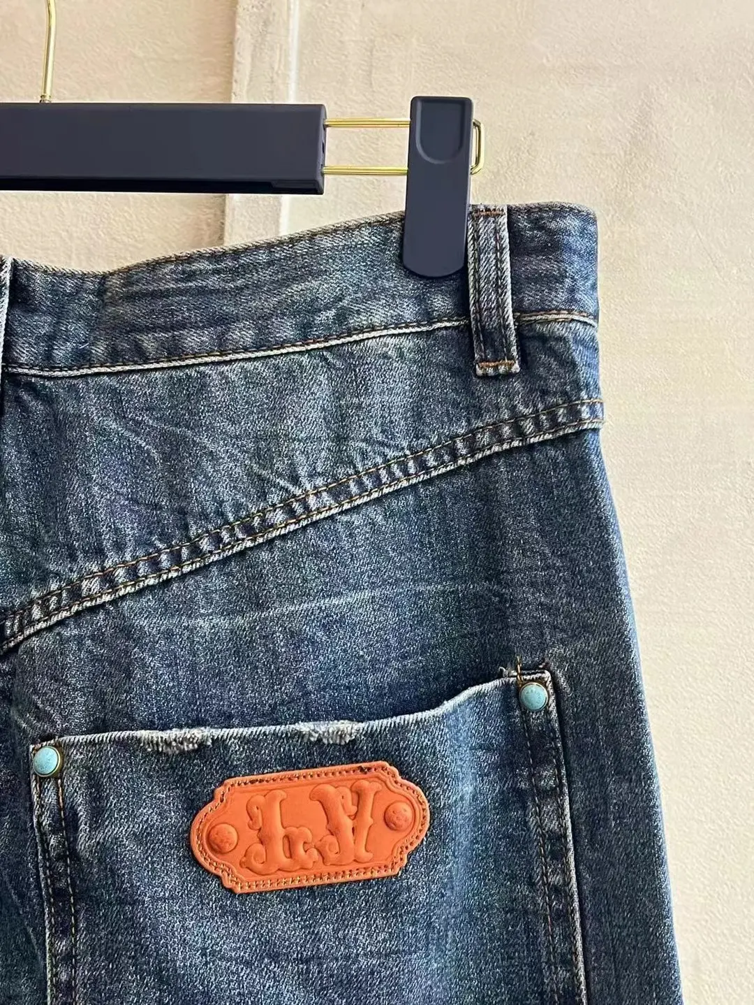 Turquoise Studded Relaxed-Fit Jeans D25519926 — view 6