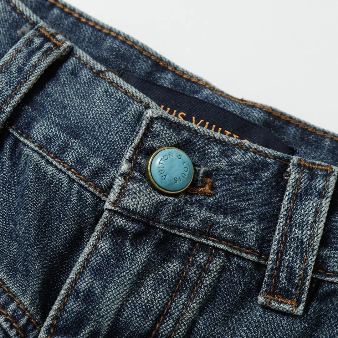 Turquoise Studded Relaxed-Fit Jeans D25519926 — view 15