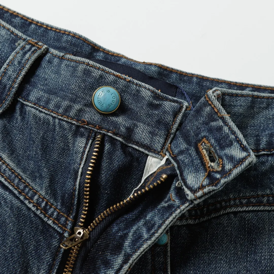 Turquoise Studded Relaxed-Fit Jeans D25519926 — view 17