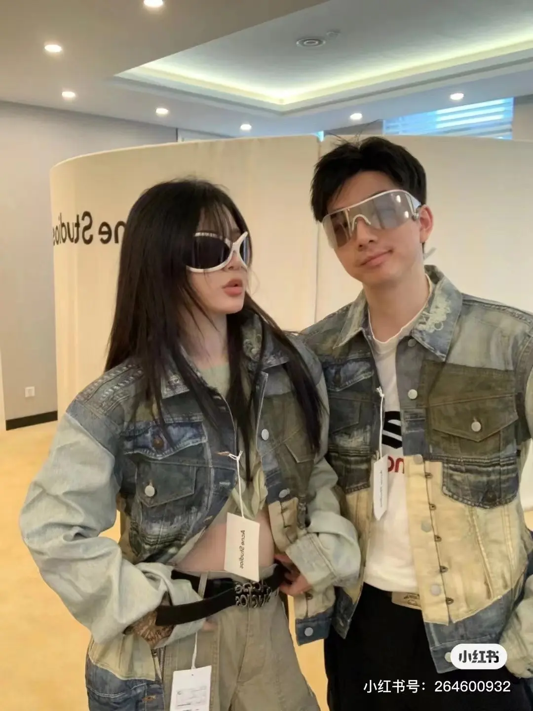 3D Trompe L'oeil Print Denim Jacket D26019923