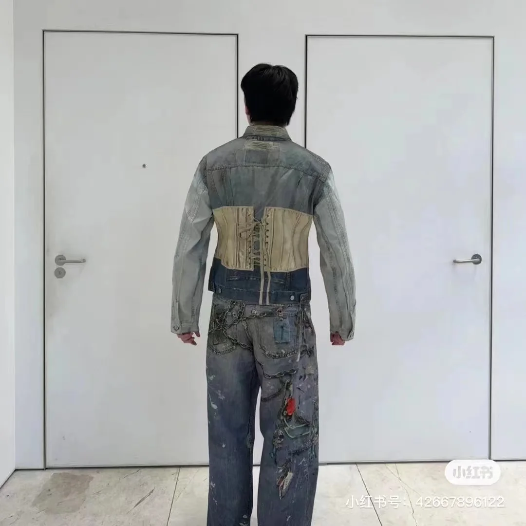3D Trompe L'oeil Print Denim Jacket D26019923 — view 6