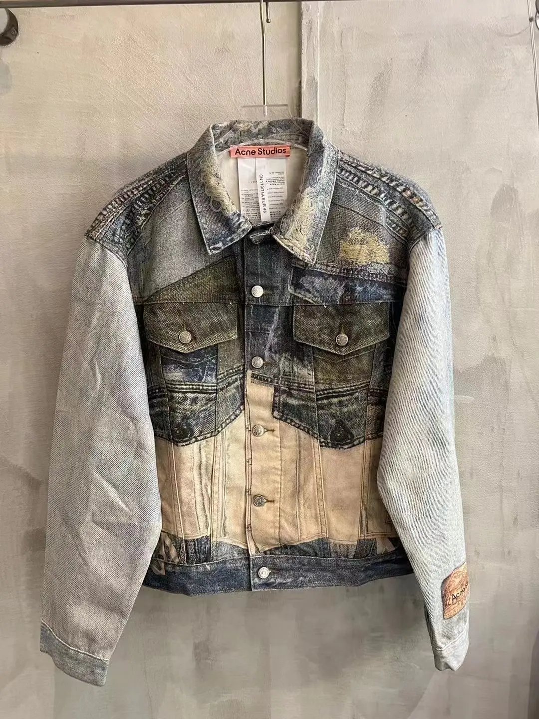 3D Trompe L'oeil Print Denim Jacket D26019923 — view 10