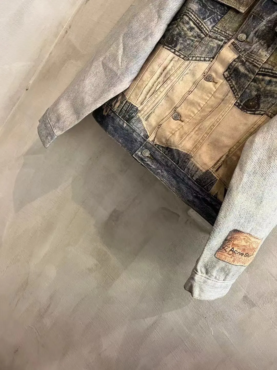 3D Trompe L'oeil Print Denim Jacket D26019923 — view 14