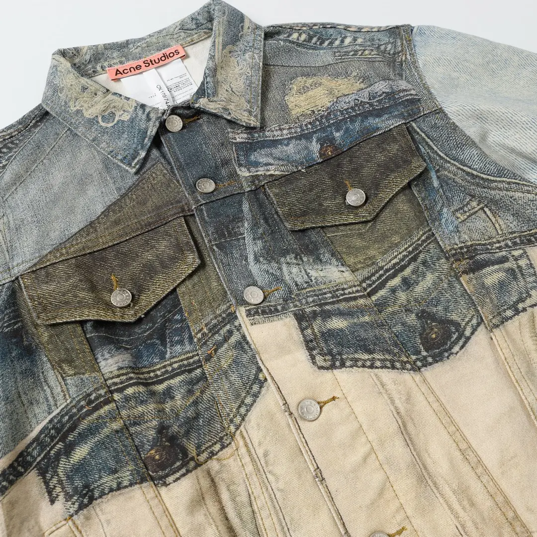 3D Trompe L'oeil Print Denim Jacket D26019923 — view 26