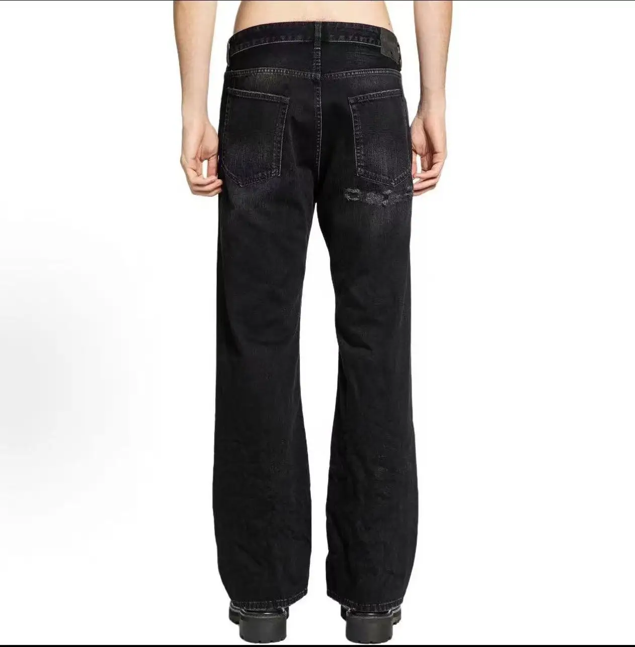 Distressed Wide-Leg Denim Jeans D21021868 — view 2