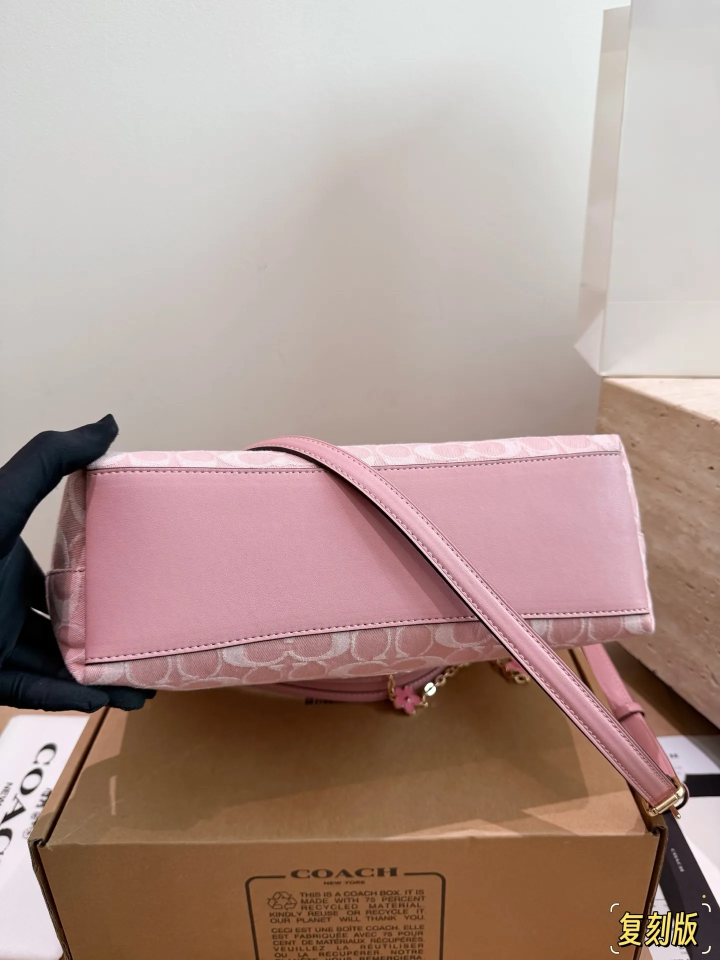 Coach Monogram Canvas Shoulder Bag with Charm D32017954 — view 8