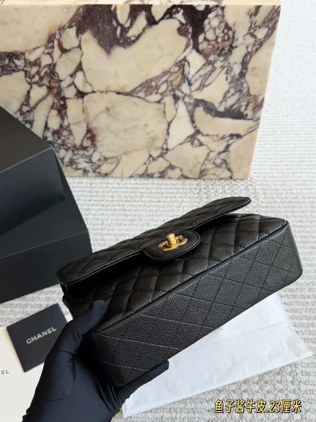 Classic Flap Bag in Caviar Leather D32018396 — view 3