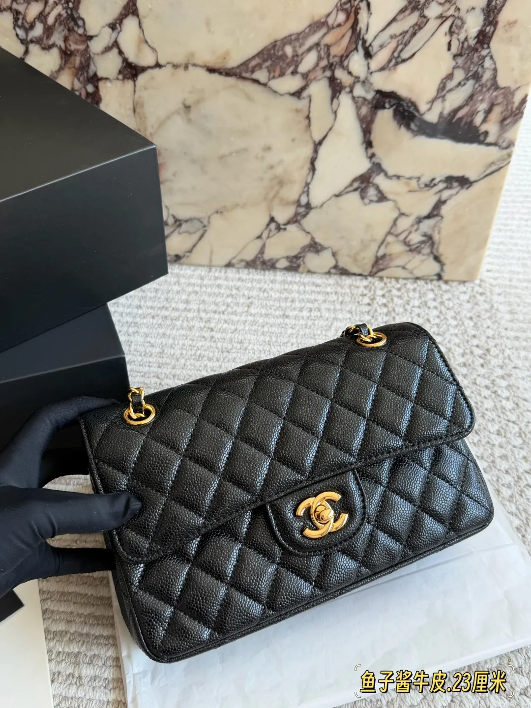 Classic Flap Bag in Caviar Leather D32018396 — view 7