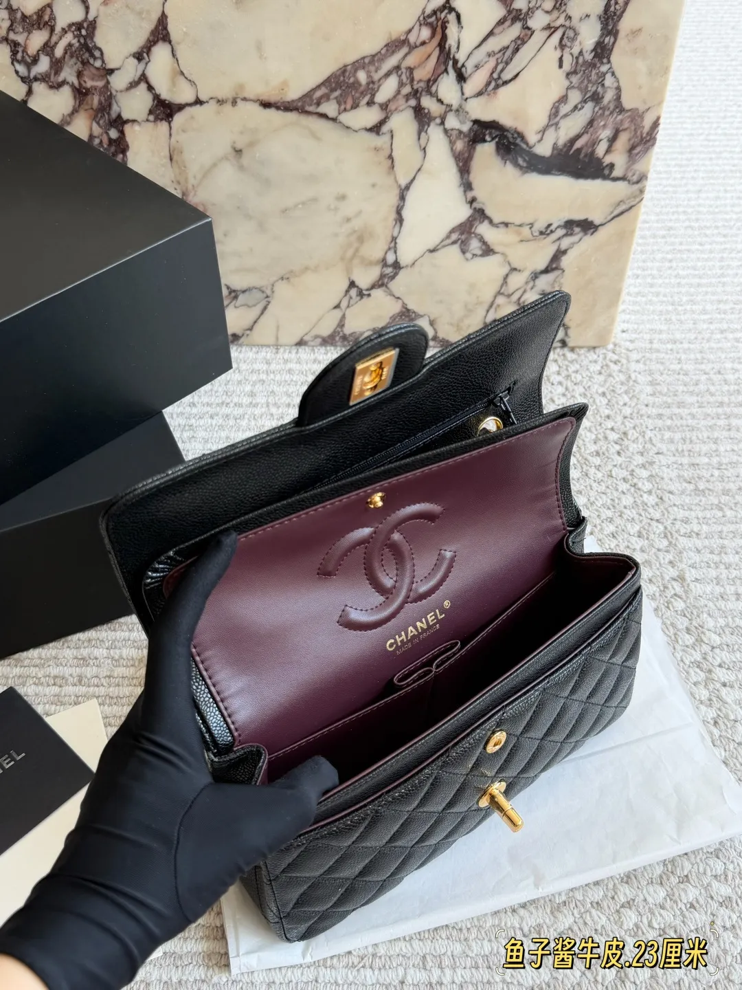 Classic Flap Bag in Caviar Leather D32018396 — view 9