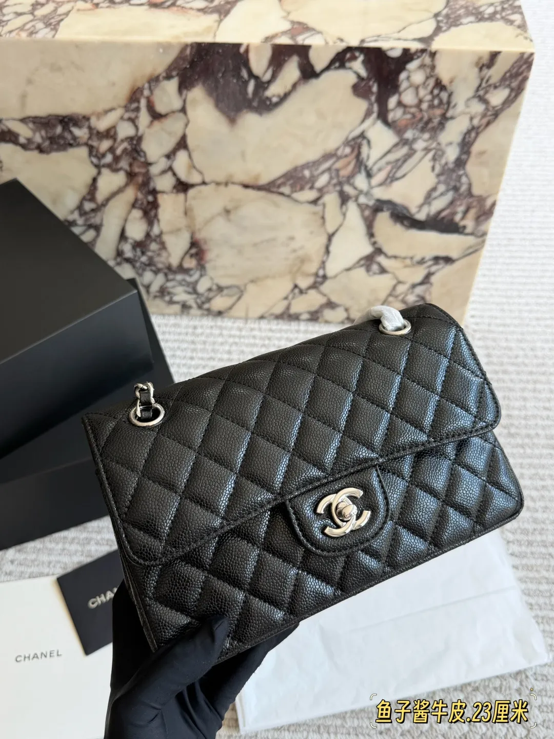 Classic Flap Bag in Caviar Leather D32018396 — view 10