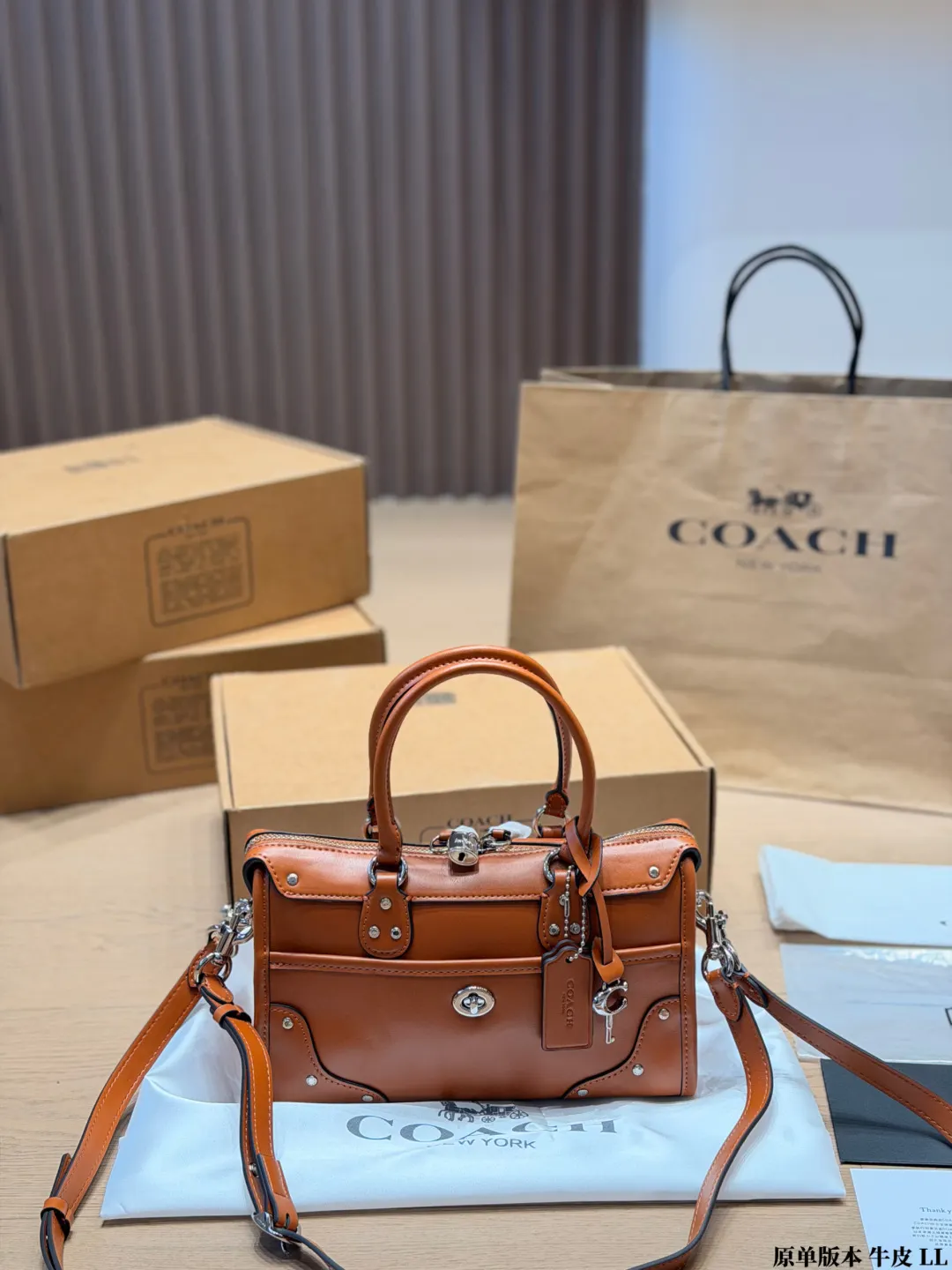 Coach Rhyder 24 Leather Satchel D33018037 — view 3