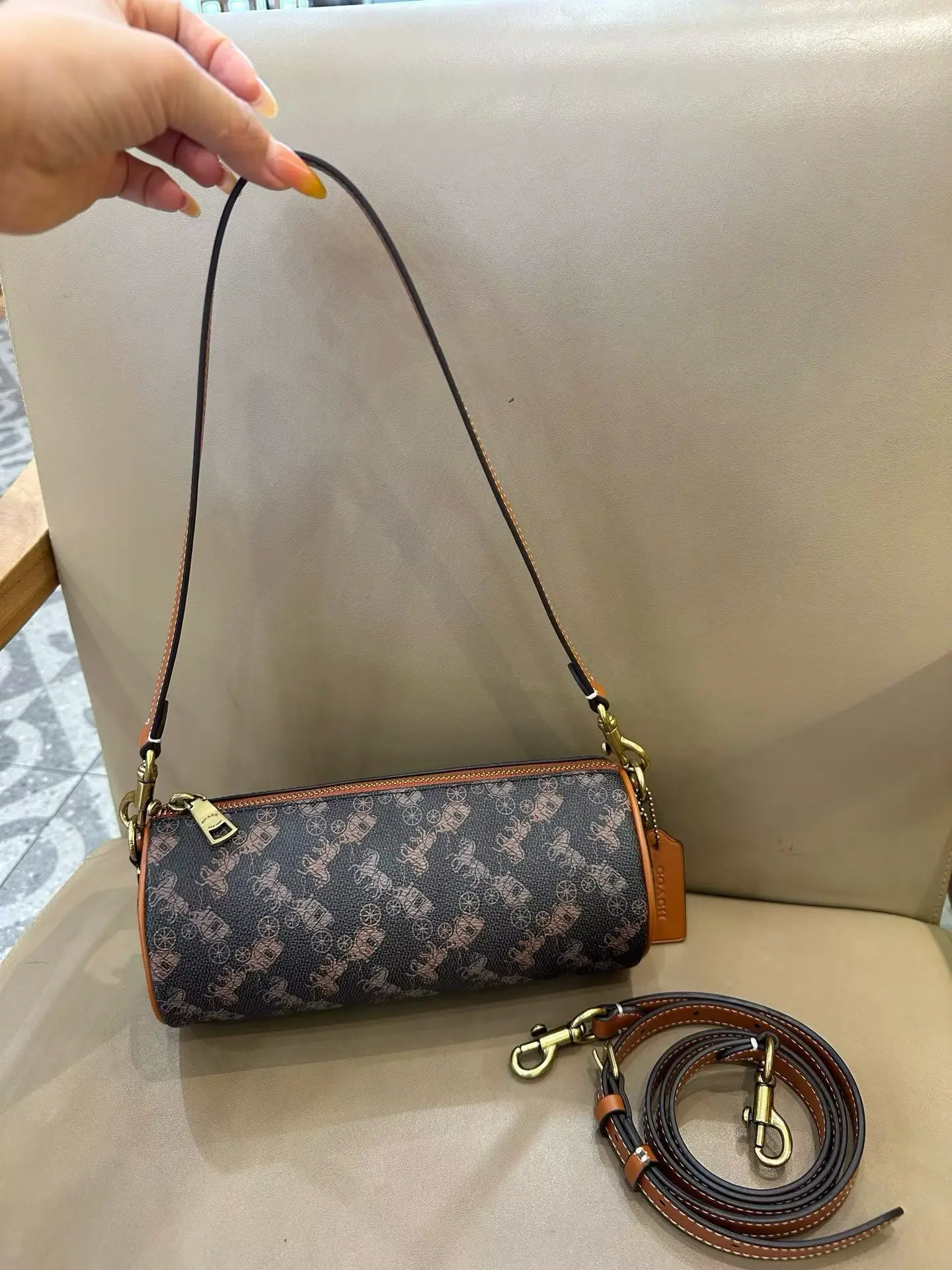 Coach Barrel Monogram Shoulder Bag D33018346 — view 10