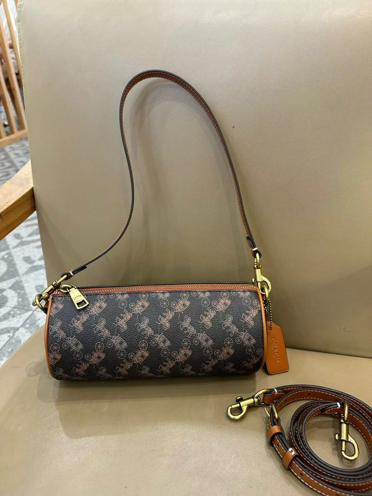 Coach Barrel Monogram Shoulder Bag D33018346 — view 11