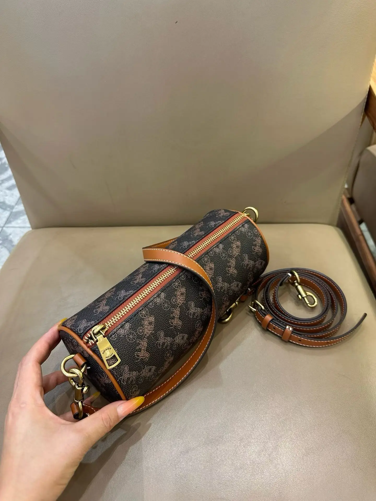 Coach Barrel Monogram Shoulder Bag D33018346 — view 14