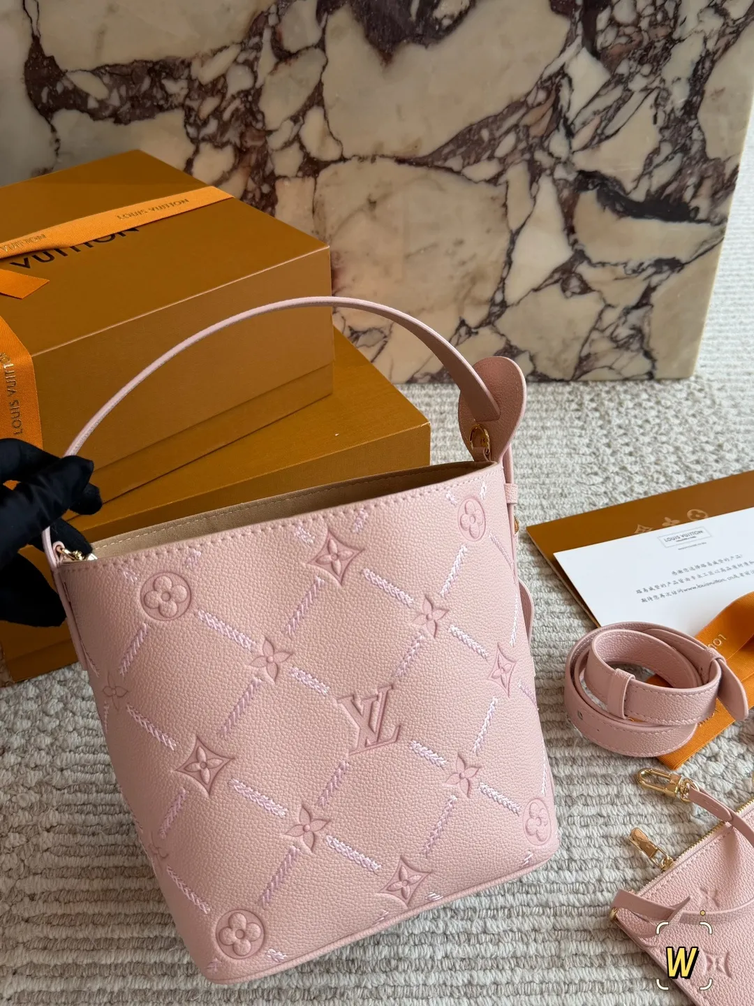 Embossed Monogram Bucket Bag D33018156 — view 3