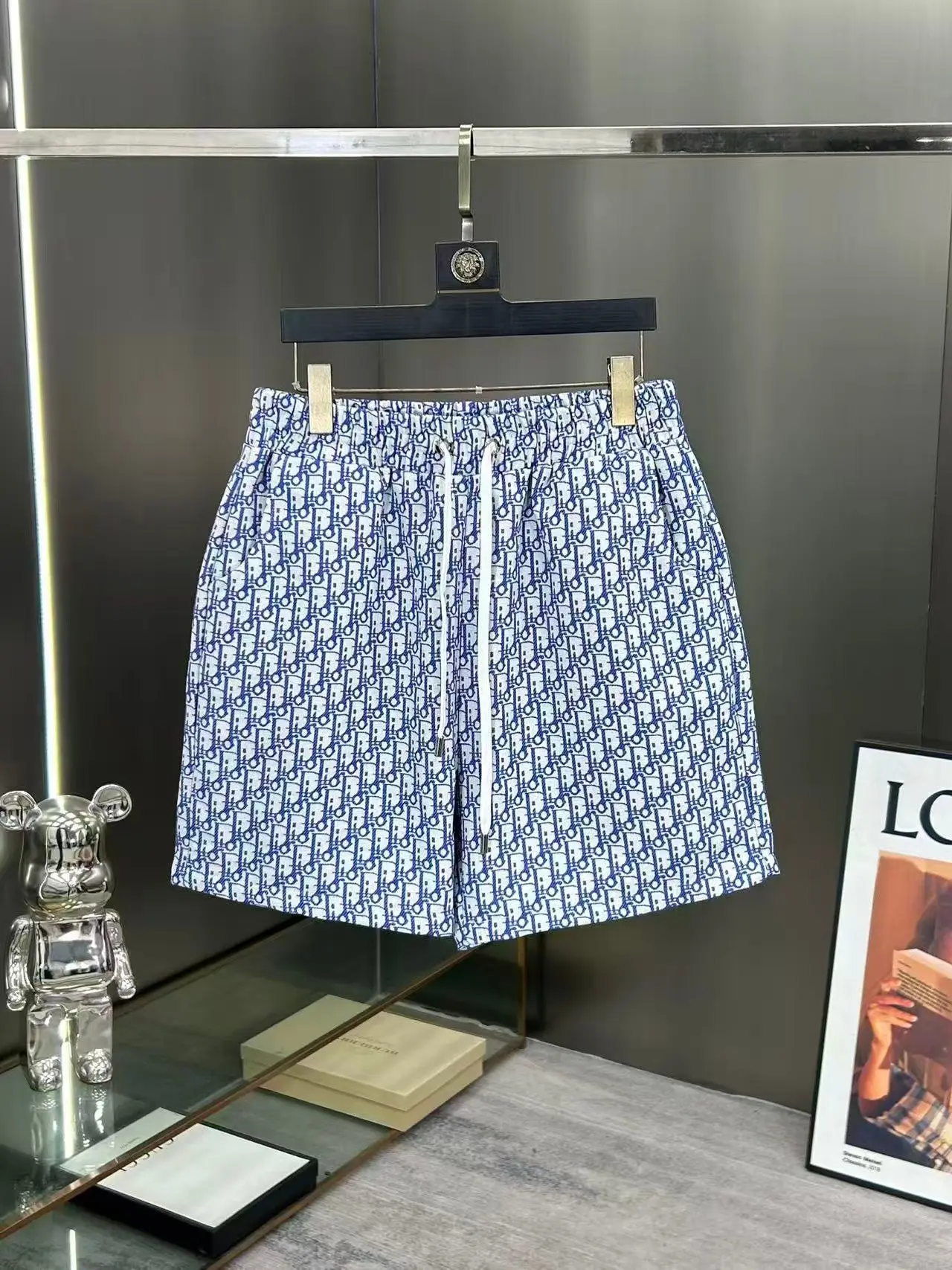 Oblique Jacquard Denim Shorts D15511443