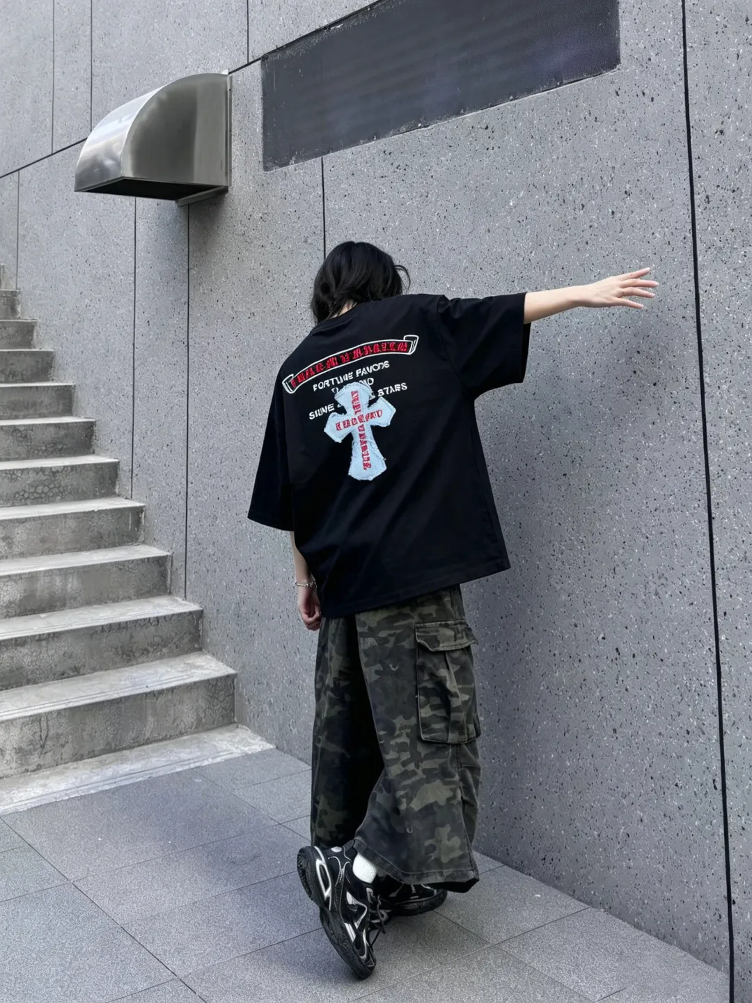 Embroidered Cross Logo Heavyweight Cotton T-Shirt D12524980 — view 26