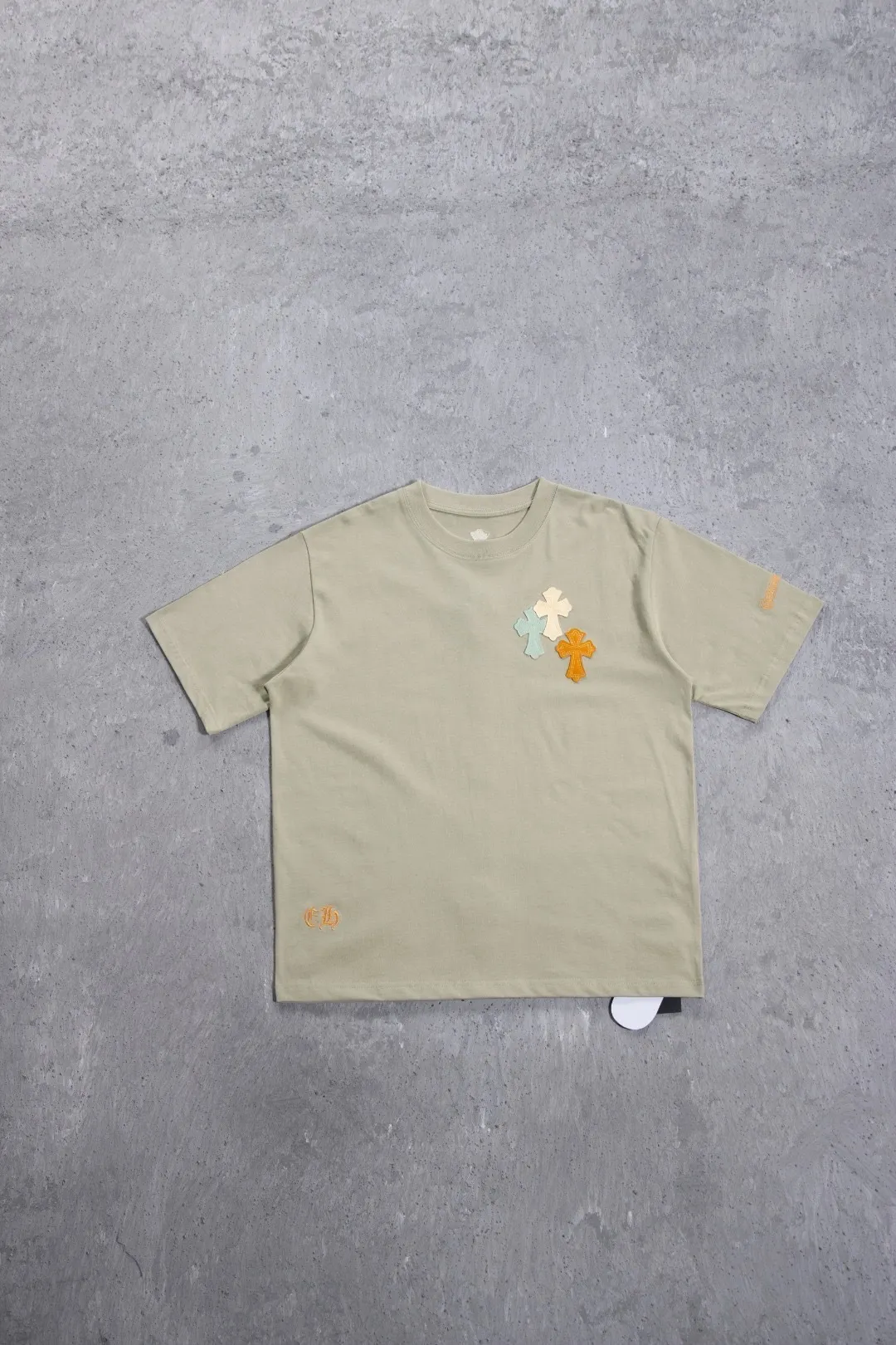 Leather Patch Heavyweight Cotton T-Shirt D12524979 — view 19