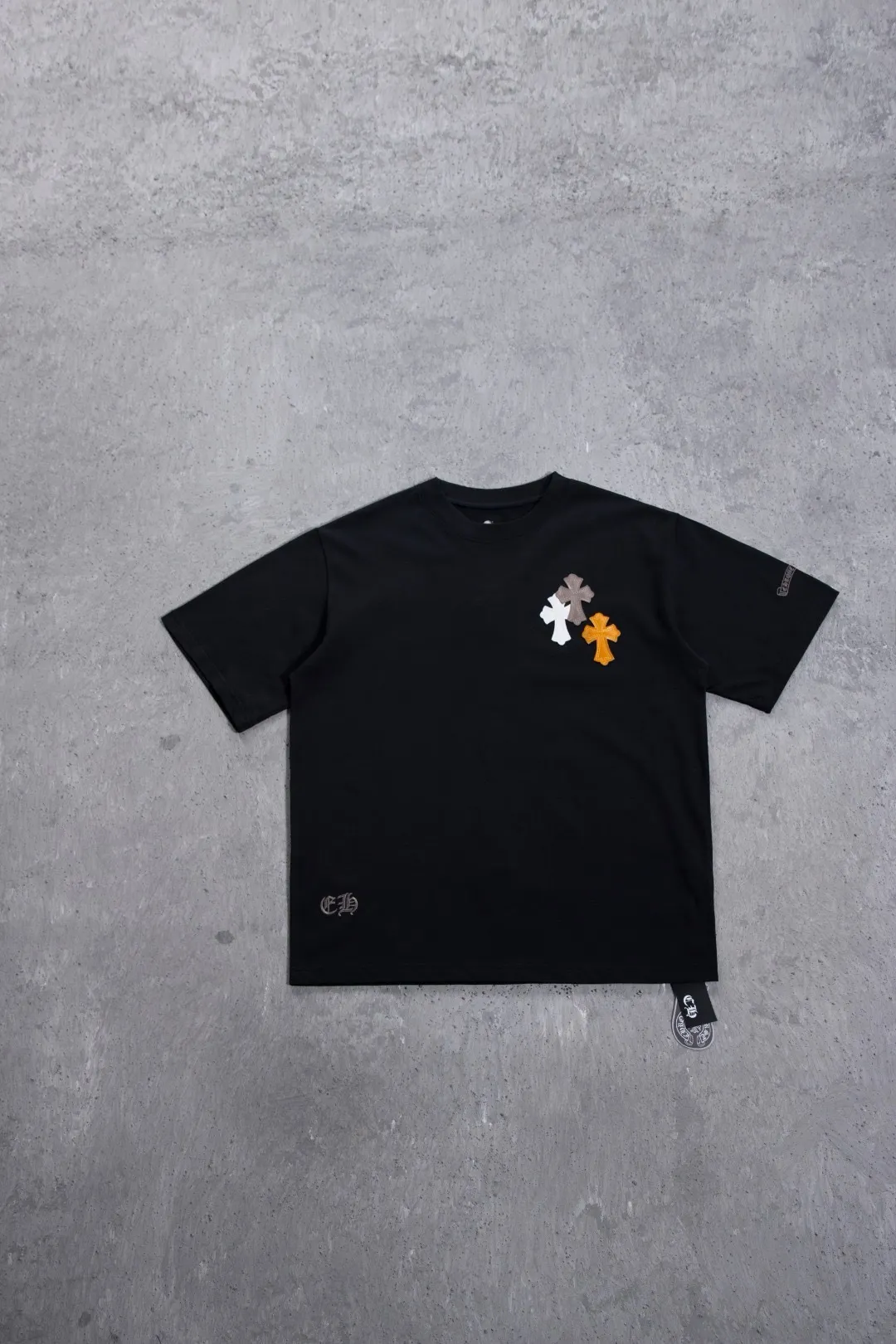 Leather Patch Heavyweight Cotton T-Shirt D12524979 — view 23